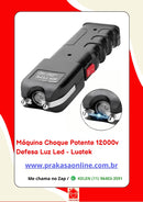 Máquina Choque Potente 12000v Defesa Luz Led - Luatek