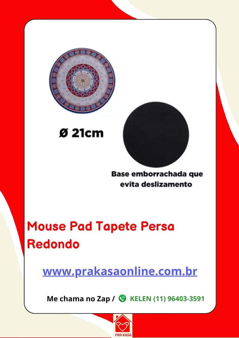 Mouse Pad Tapete Persa Redondo