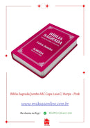 Bíblia Sagrada Jumbo ARC Capa Luxo C/ Harpa - Pink