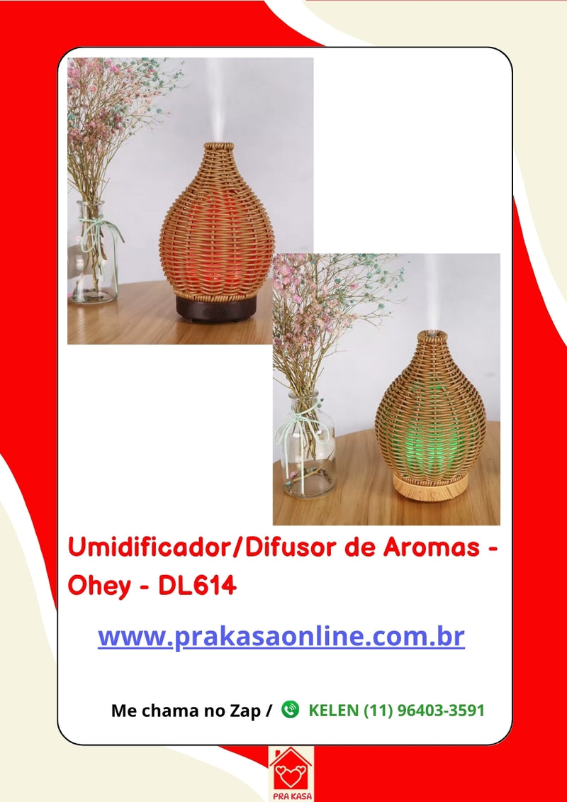 Umidificador/Difusor de Aromas - Ohey - DL614