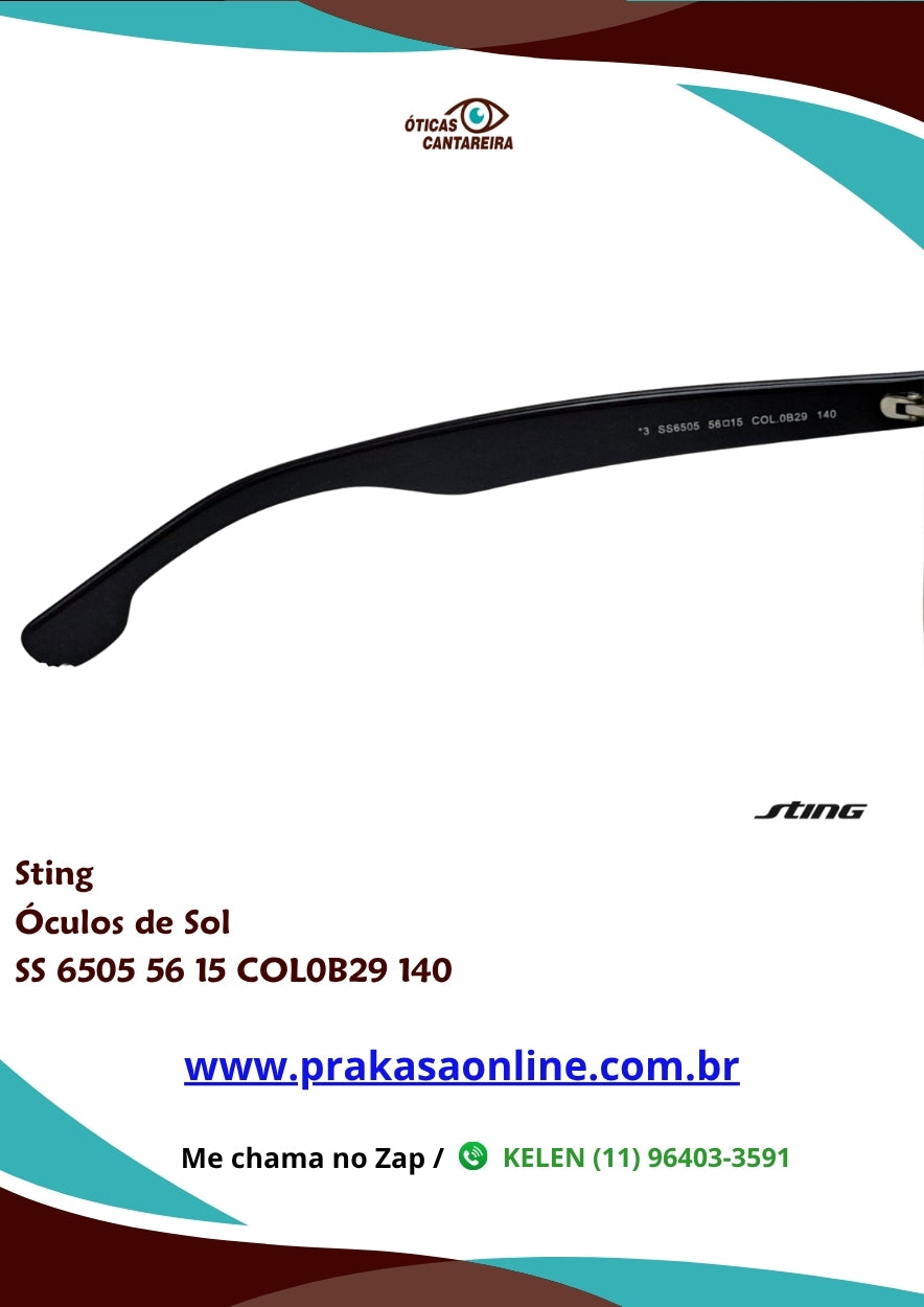 Sting - Óculos de Sol - SS 6505 56 15 COL0B29 140