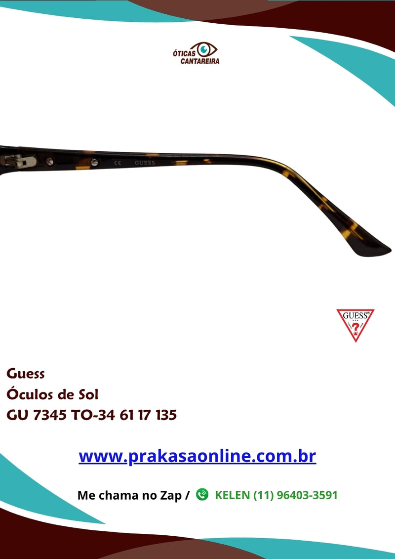Guess - Óculos de Sol - GU 7345 TO-34 61 17 135