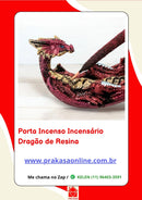 Porta Incenso Incensário Dragão Resina
