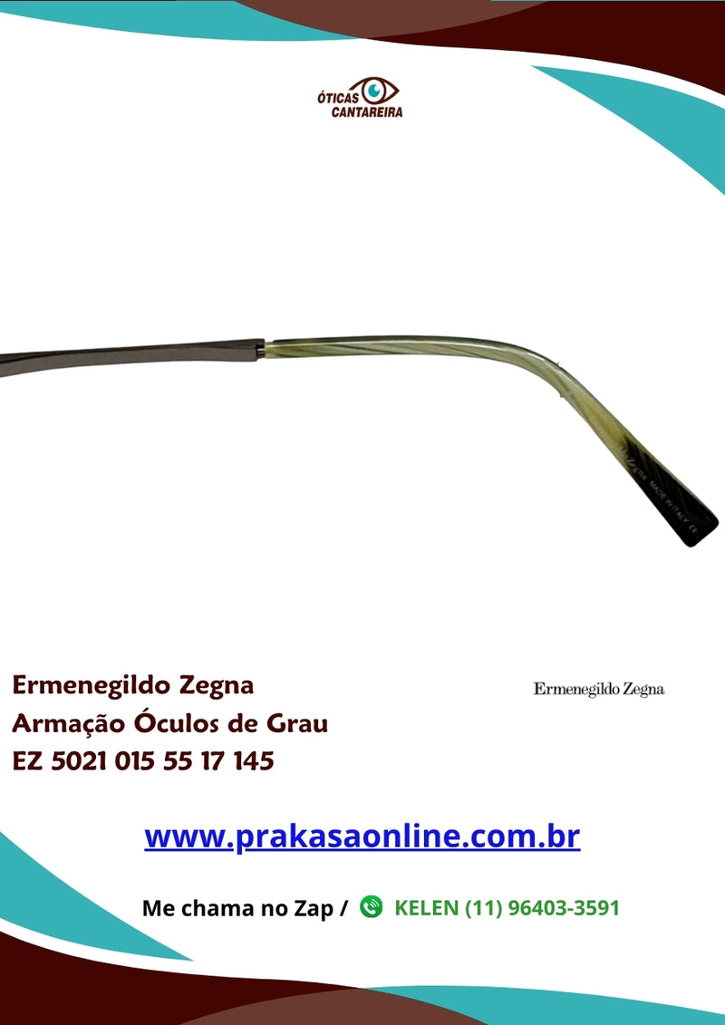 Ermenegildo Zegna - Armação de Óculos de Grau - EZ 5021 015 55 17 145