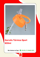 Garrafa Termica Com Chaveiro Emborrachada e 600 ml