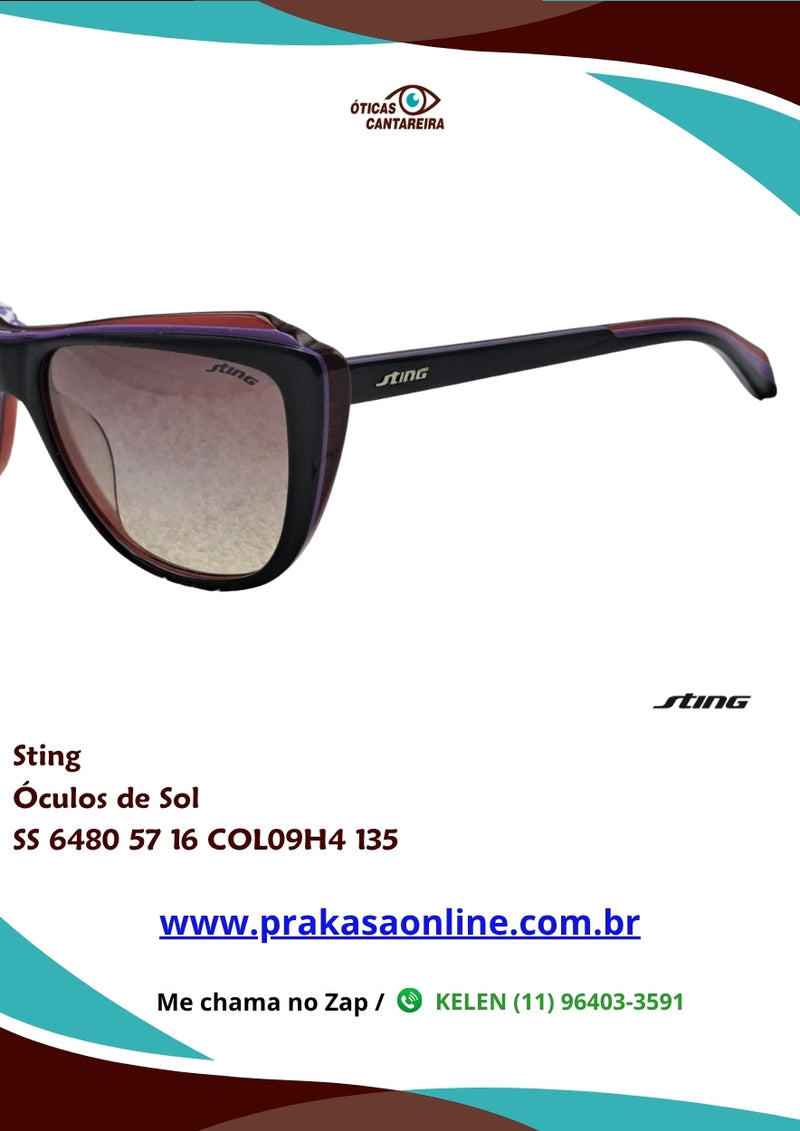 Sting - Óculos de Sol - SS 6480 57 16 COL09H4 135