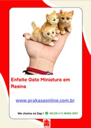 Enfeite Gato Miniatura em Resina