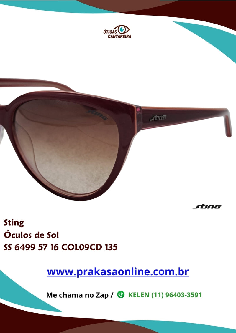 Sting - Óculos de Sol - SS 6499 57 16 COL09CD 135