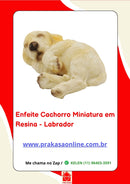 Enfeite Cachorro Miniatura em Resina - Labrador