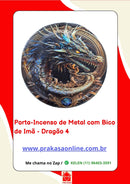 Porta-Incenso de Metal com Bico de Imã