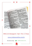 Bíblia Letra Hipergigante - Zíper - Preta - C/ Harpa