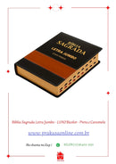 Bíblia Sagrada Letra Jumbo - LUXO Bicolor - Preta e Caramelo