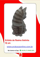 Enfeite de Resina Gatinho 12 cm