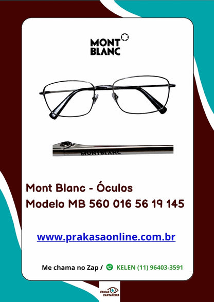Mont Blanc - Armação Modelo MB 560 016 56 19 145