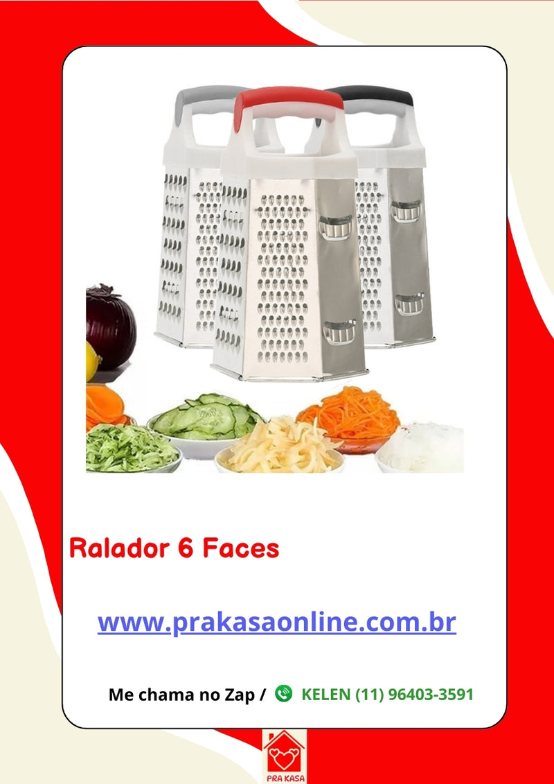 Ralador 6 Faces Aço Inox
