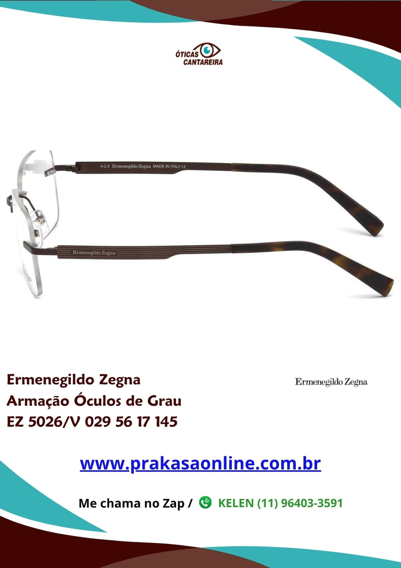 Ermenegildo Zegna - Armação Óculos de Grau - EZ 5026/V 029 56 17 145