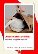 Jarra Chaleira Elétrica de Silicone Dobrável: Portátil, Ferve Rapidamente para Viagens e Uso em Qualquer Lugar, Ideal para Momentos de Conforto e Praticidade (Branco - 110v)