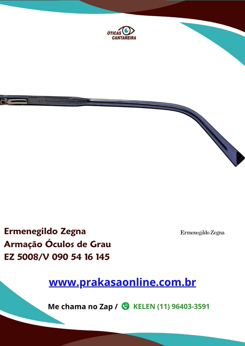 Ermenegildo Zegna - Armação Óculos de Grau - EZ 5008/V 090 54 16 145