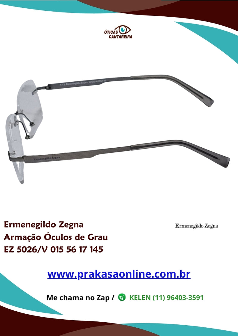 Ermenegildo Zegna - Armação Óculos de Grau - EZ 5026/V 015 56 17 145