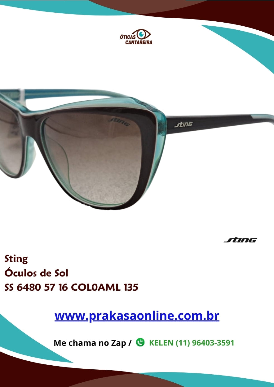 Sting - Óculos de Sol - SS 6480 57 16 COL0AML 135