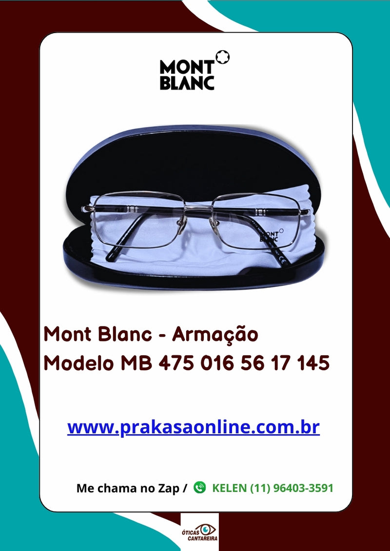 Mont Blanc - Armação  Modelo MB 475 016 56 17 145