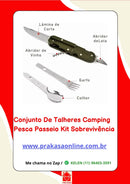 Conjunto De Talheres Camping Pesca Passeio Kit Sobrevivência