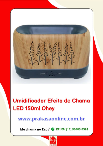 Umidificador Efeito de Chama LED 150ml Ohey