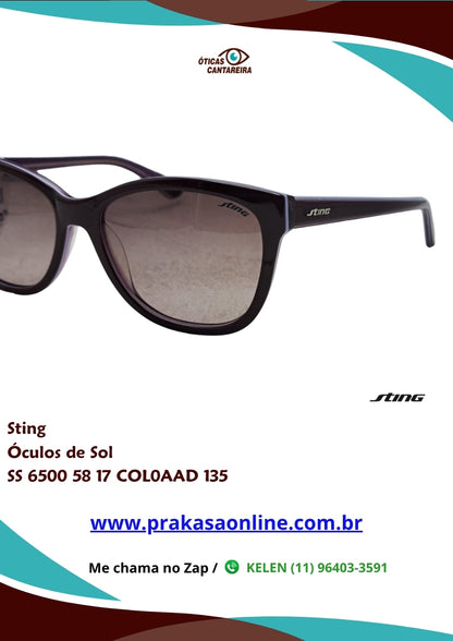 Sting - Óculos de Sol - SS 6500 58 17 COL0AAD 135