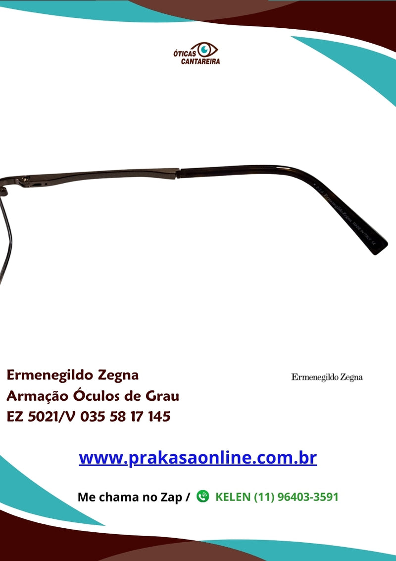 Ermenegildo Zegna - Armação Óculos de Grau - EZ 5021/V 035 58 17 145