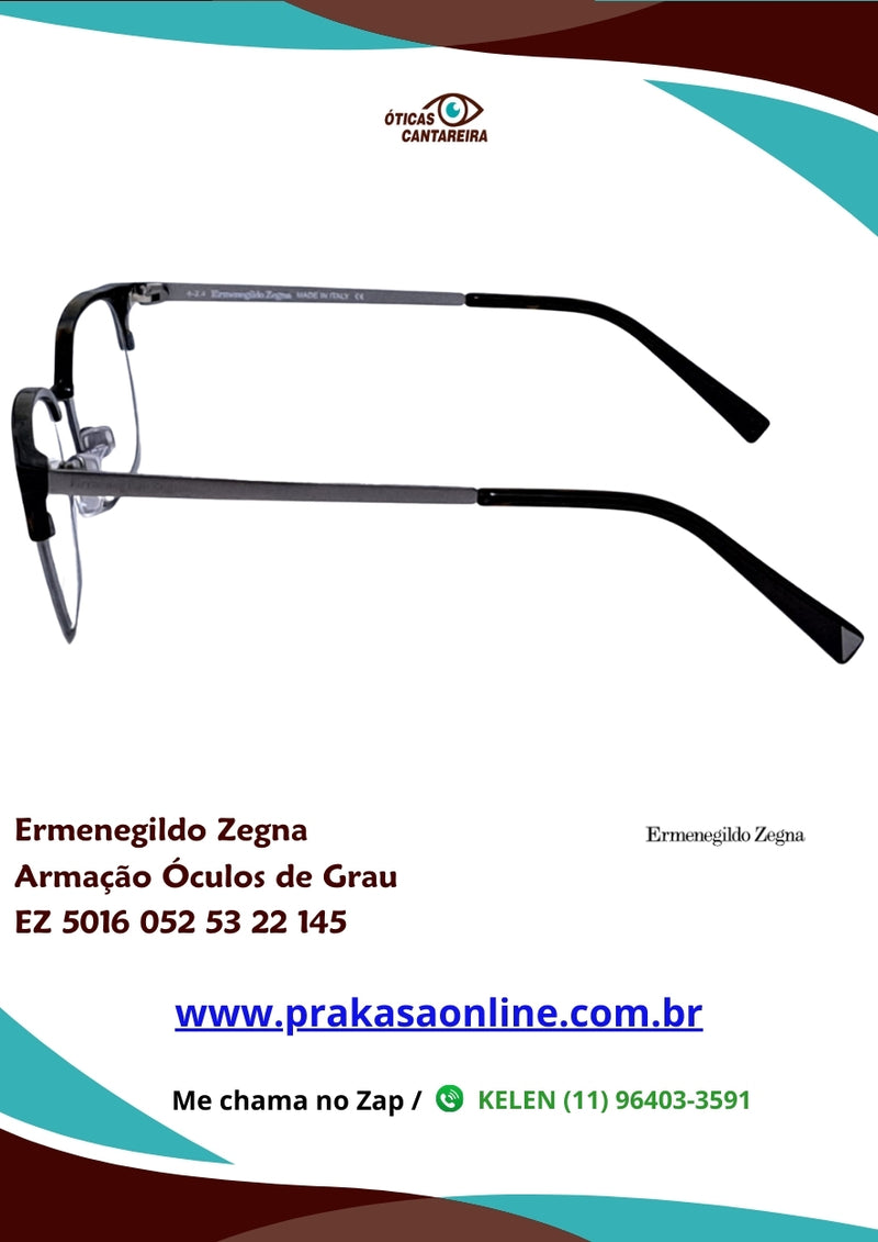 Ermemegildo Zegna - Armação Óculos de Grau - EZ 5016 052 53 22 145