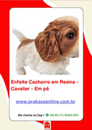 Enfeite Cachorro em Resina - Cavalier