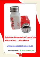Saleiro e Pimenteiro Coca-Cola Vidro e Inox  - Hauskraft