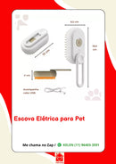 Escova a vapor automática 3 em 1 para gatos e cães