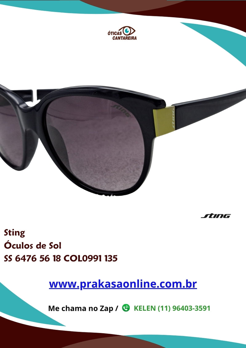 Sting - Óculos de Sol - SS 6476 56 18 COL0991 135