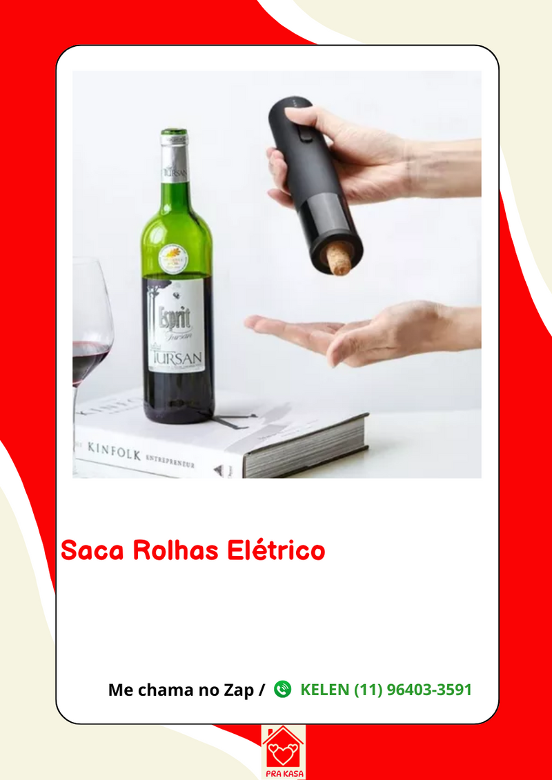 Saca Rolhas Automático Eletrônico