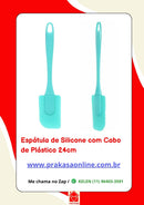 Espátula de Silicone com Cabo de Plástico 24cm