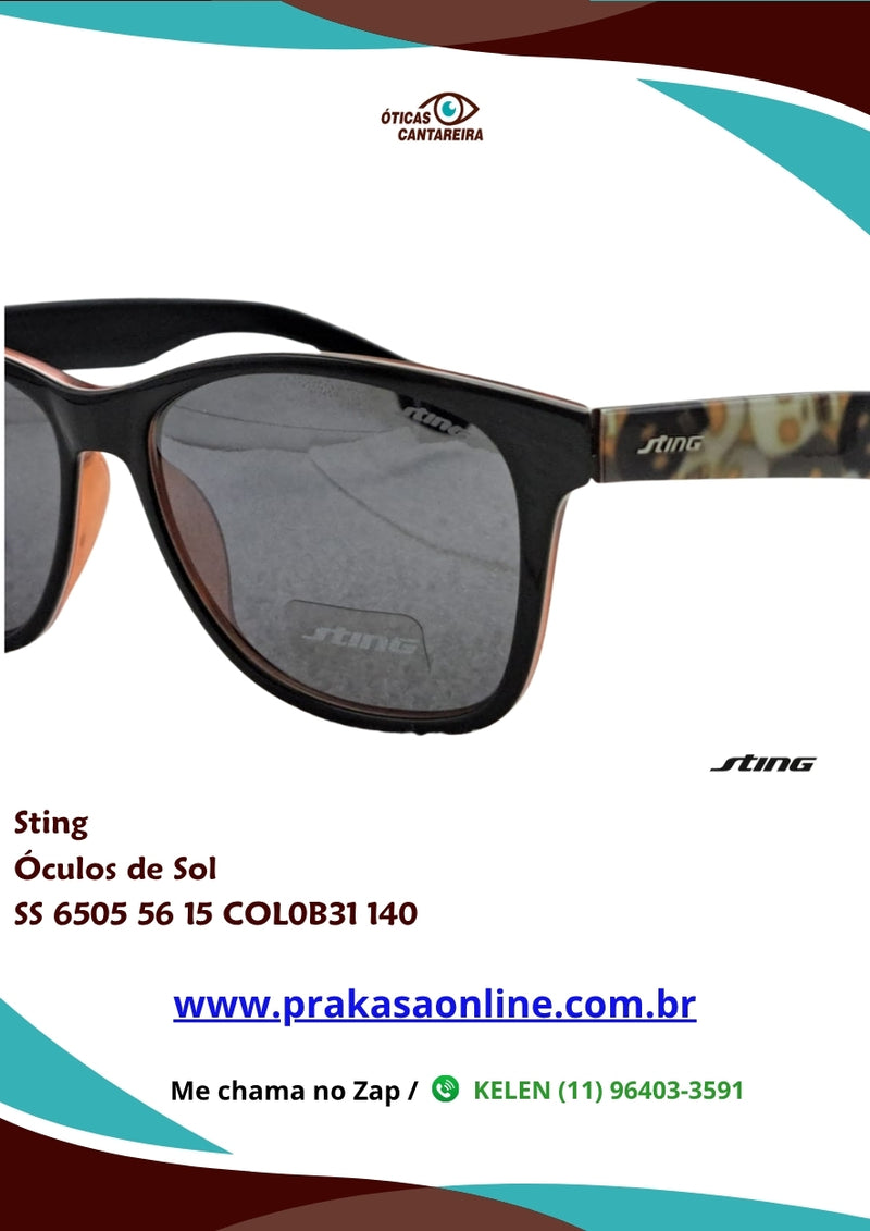 Sting - Óculos de Sol - SS 6505 56 15 COL0B31 140