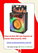 Caixa de Som 8W com Suporte de Celular Eletromex EL-1054