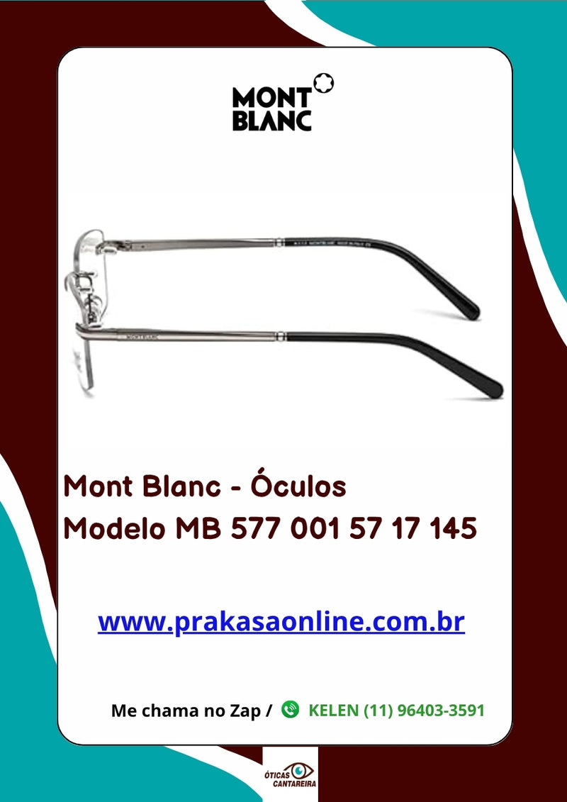 Mont Blanc - Armação Modelo MB 577 001 57 17 145