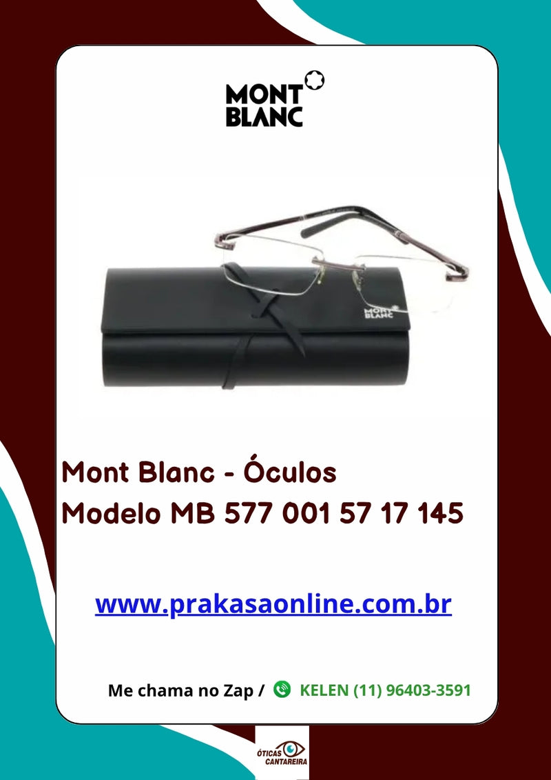 Mont Blanc - Armação Modelo MB 577 001 57 17 145