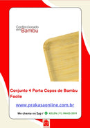 Conjunto 4 Porta Copos de Bambu - Facile