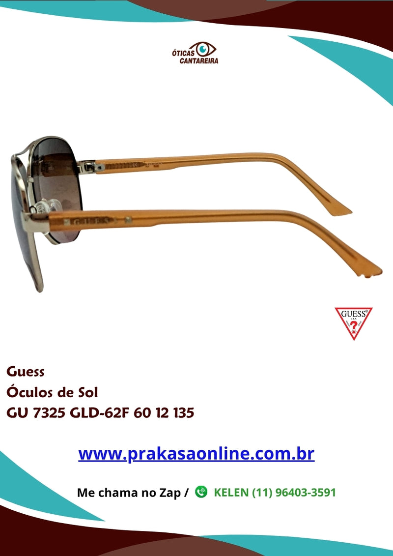Guess - Óculos de Sol - GU 7325 GLD-62F 60 12 135