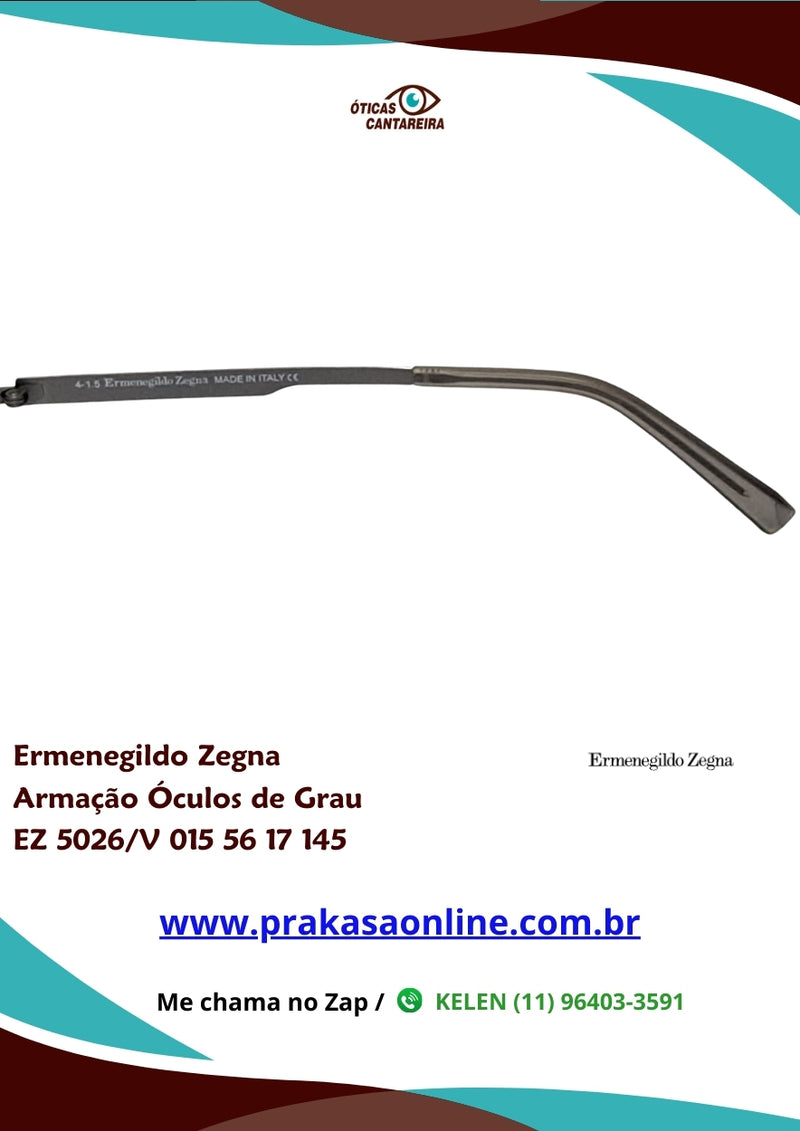 Ermenegildo Zegna - Armação Óculos de Grau - EZ 5026/V 015 56 17 145