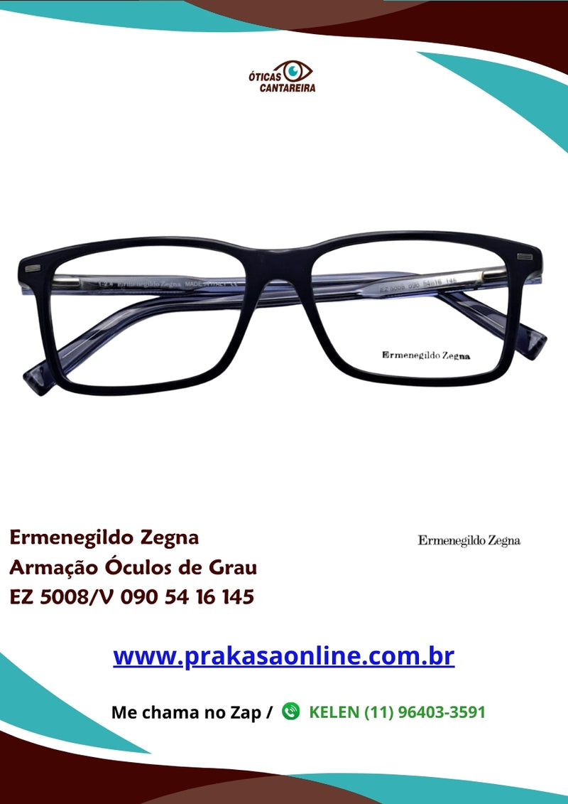 Ermenegildo Zegna - Armação Óculos de Grau - EZ 5008/V 090 54 16 145