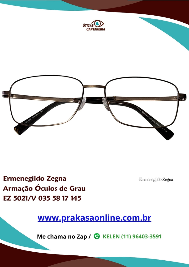 Ermenegildo Zegna - Armação Óculos de Grau - EZ 5021/V 035 58 17 145