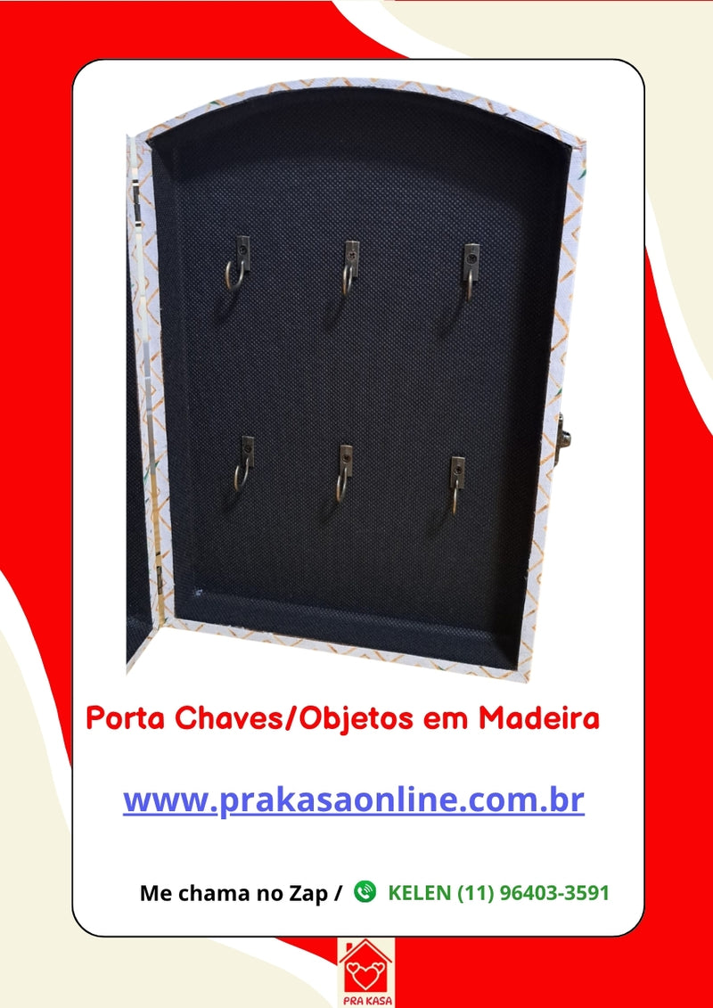 Porta Chaves/Objetos em Madeira