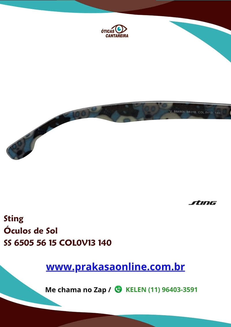 Sting - Óculos de Sol - SS 6505 56 15 COL0V13 140