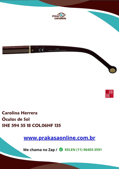 Carolina Herrera - Óculos de Sol - SHE 594 55 18 COL.06HF 135