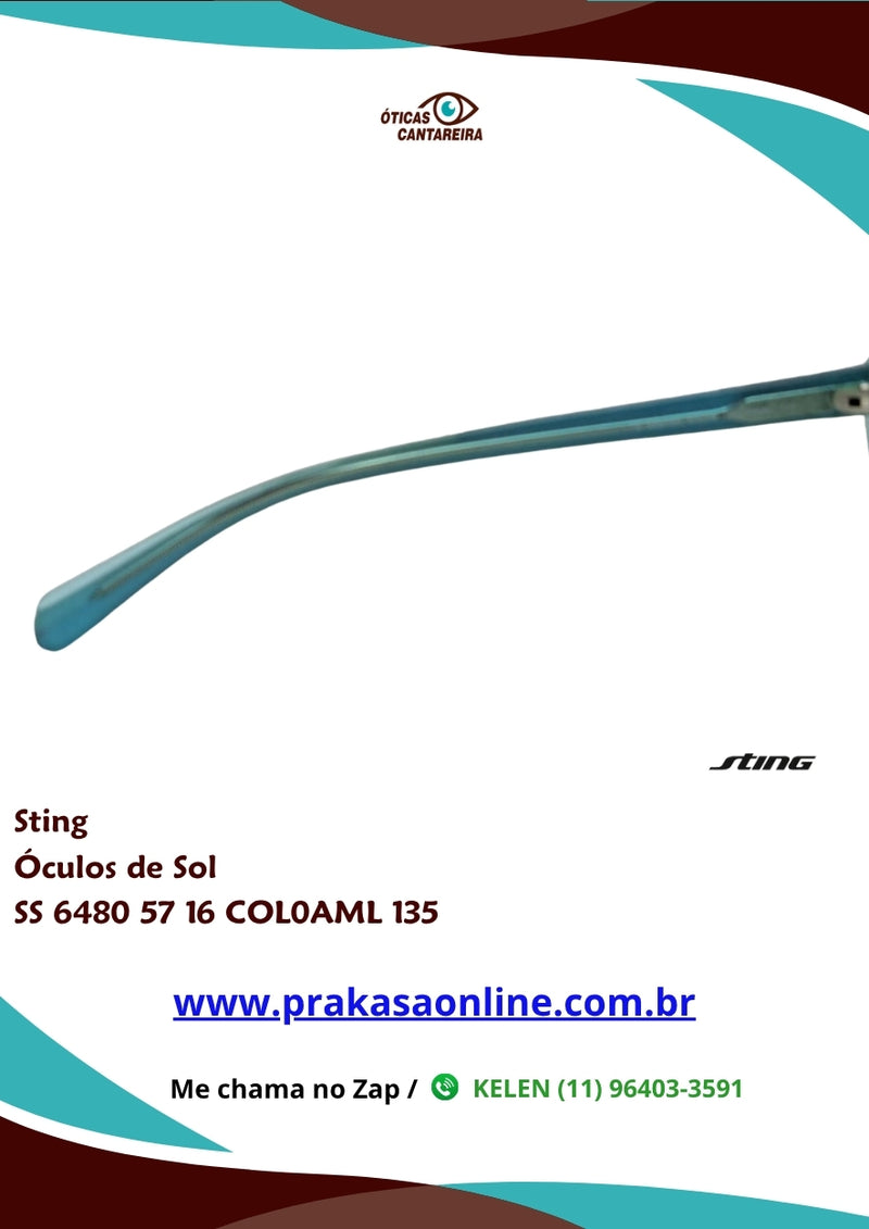 Sting - Óculos de Sol - SS 6480 57 16 COL0AML 135