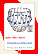 Fruteira Cesta Ovos Multiuso Retrátil Articulada Dobrável de Metal